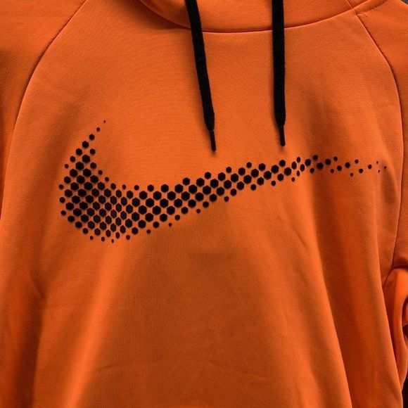 Nike Jacket Men Medium Adult Orange Swoosh Outdoors Hoodie Sweatshirt Drawstring - Picture 4 of 12